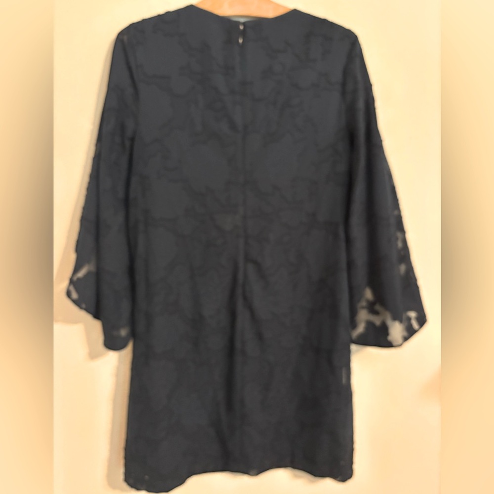Kenzie Dresses Navy Lace Bell Sleeve mini semi formal dress - Picture 2 of 10